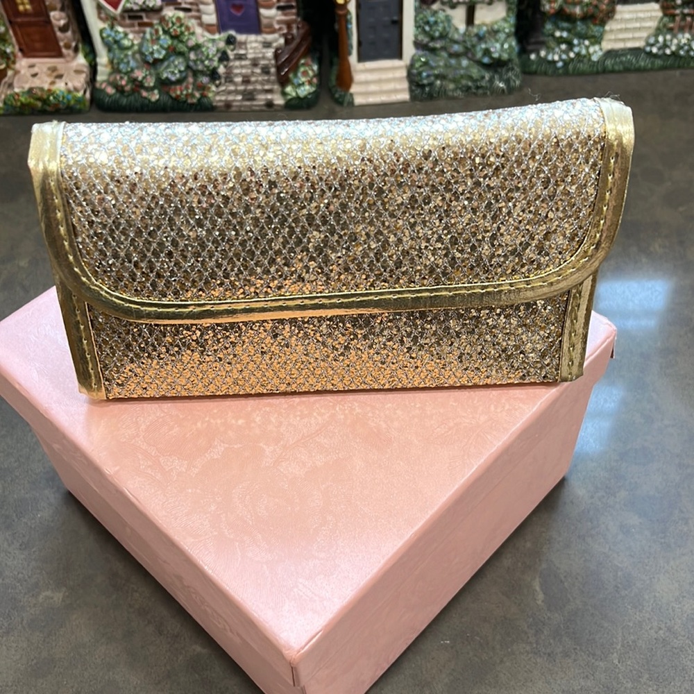 Sparkly Gold Cocktail Clutch